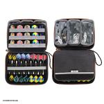 USA Gear XL Semi Hard Shell Dart Case - Storage Protective for 15 Piece Dart Set, Tips, Flights and Shafts, and More Accessories - Locking Foam Design for Soft and Steel Tips (Black) - Case Only