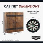 Hathaway Drifter Rustic Oak Dartboard and Cabinet Set