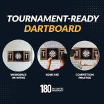 Hathaway Drifter Rustic Oak Dartboard and Cabinet Set