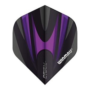 Winmau Prism Alpha Black & Purple Extra Thick Dart Flights - 1 Set per Pack (3 Flights in Total)