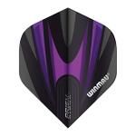Winmau Prism Alpha Black & Purple Extra Thick Dart Flights - 1 Set per Pack (3 Flights in Total)