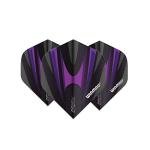 Winmau Prism Alpha Black & Purple Extra Thick Dart Flights - 1 Set per Pack (3 Flights in Total)