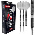 RED DRAGON Darts - Recon Series - 24g Parallel Barrel - Steel Tip Dart Set - 90% Professional Tungsten Darts Set - Nitro Flite Integrated Flight/Shaft, Dart Flights & Stems