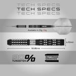 RED DRAGON Darts - Recon Series - 24g Parallel Barrel - Steel Tip Dart Set - 90% Professional Tungsten Darts Set - Nitro Flite Integrated Flight/Shaft, Dart Flights & Stems