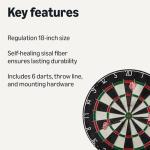 Amazon Basics Dartboard, Dart Board for Adults, Regulation Size
