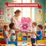 4E's Novelty Valentine Dart Board Game with 12 Sticky Balls - 30" Large Heart Kids Dart Board Indoor/Outdoor, School Valentine's Day Games for Kids Classroom Party Adult