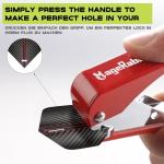 MageRabbit Dart Flight Hole Punch Tool, Dart Flight Hole Punch with 100 Metal O Rings, Dart Accessories Puncher for PET Flights,Dart Flight Punch Tool (Red)