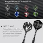 CyeeLife Darts Plastic Tip - Professional Soft Tip Darts Set - 12 Pcs 20 Gram with 50 Extra Tips 12 Shafts 24 Flights 20 Rubber Rings 2 Flight Protectors and Tool for Electronic Dartboard