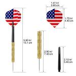 Accmor Metal Tip Darts, Steel Tip Darts, Professional Metal Darts, Darts Metal Tip Set, Metal Darts for Dartboard,18 pcs ﻿