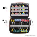 USA Gear XL Semi Hard Shell Dart Case - Storage Protective for 15 Piece Dart Set, Tips, Flights and Shafts, and More Accessories - Locking Foam Design for Soft and Steel Tips (Black) - Case Only