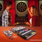 USA Gear XL Semi Hard Shell Dart Case - Storage Protective for 15 Piece Dart Set, Tips, Flights and Shafts, and More Accessories - Locking Foam Design for Soft and Steel Tips (Black) - Case Only