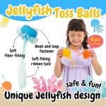 Grip Kids Volcano & Ocean Theme Double-Sided Dartboard Target Game – 26" Large Dart Board with Sticky Balls & Jellyfish Toss Balls, Indoor/Outdoor Fun Party Game Toy for Kids Ages 3–12