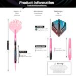 CyeeLife Soft Tip Darts Set - Professional Darts Plastic Tip Sets with Brass Barrel + 6 Shaft + 6 Standard Flights + Portable Case for Electronic Dartboard