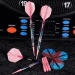 CyeeLife Soft Tip Darts Set - Professional Darts Plastic Tip Sets with Brass Barrel + 6 Shaft + 6 Standard Flights + Portable Case for Electronic Dartboard