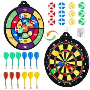 HELLO PAPAYA Magnetic Dart Board - 12Magnetic Darts+12Sticky Balls Or 2 Toy Gun+40 Foam Dart,Fun for Family Game and Party with Friends, Christmas Birthday Gifts Toys for 3-12 Year Old Boys