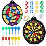 HELLO PAPAYA Magnetic Dart Board - 12Magnetic Darts+12Sticky Balls Or 2 Toy Gun+40 Foam Dart,Fun for Family Game and Party with Friends, Christmas Birthday Gifts Toys for 3-12 Year Old Boys