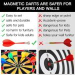 HELLO PAPAYA Magnetic Dart Board - 12Magnetic Darts+12Sticky Balls Or 2 Toy Gun+40 Foam Dart,Fun for Family Game and Party with Friends, Christmas Birthday Gifts Toys for 3-12 Year Old Boys