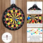 HELLO PAPAYA Magnetic Dart Board - 12Magnetic Darts+12Sticky Balls Or 2 Toy Gun+40 Foam Dart,Fun for Family Game and Party with Friends, Christmas Birthday Gifts Toys for 3-12 Year Old Boys