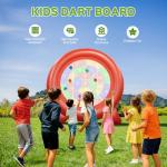 6ft Giant Inflatable Dartboards with Electric Air Pump, Jumbo Soccer Target Game/Yard Games for Backyard Parties & Carnival Fun, Outdoor Kick Darts for Family, Kids, Adults