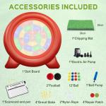 6ft Giant Inflatable Dartboards with Electric Air Pump, Jumbo Soccer Target Game/Yard Games for Backyard Parties & Carnival Fun, Outdoor Kick Darts for Family, Kids, Adults