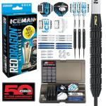 RED DRAGON Gerwyn Price Iceman Ultimate 50 Piece Darts Set - Includes 22 Gram Steel Tip Brass Darts, Hardcore Flights, Shafts (Stems) and Accessories