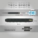 RED DRAGON Gerwyn Price Iceman Ultimate 50 Piece Darts Set - Includes 22 Gram Steel Tip Brass Darts, Hardcore Flights, Shafts (Stems) and Accessories