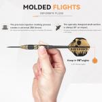 CyeeLife Brass Steel Tip Darts Set 24g,3 Pack Professional Metal Darts Set,Includes Integrated Dart Flights and Shafts,Dart Sharpener and Darts Case