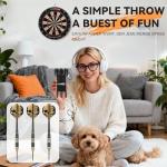 CyeeLife Brass Steel Tip Darts Set 24g,3 Pack Professional Metal Darts Set,Includes Integrated Dart Flights and Shafts,Dart Sharpener and Darts Case
