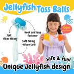 Grip Kids Number & Ocean Theme Double-Sided Dartboard Target Game – 26" Large Dart Board with Sticky Balls & Jellyfish Toss Balls, Indoor/Outdoor Gift Toy for Kids Ages 3–12