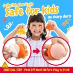 Grip Kids Number & Ocean Theme Double-Sided Dartboard Target Game – 26" Large Dart Board with Sticky Balls & Jellyfish Toss Balls, Indoor/Outdoor Gift Toy for Kids Ages 3–12