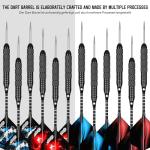 CyeeLife 12 Pack Steel Tip Darts, Professional Metal Dart Set with 12 Premium Aluminum Shafts and 4 Style PET Flights and Sharpener,22 Grams