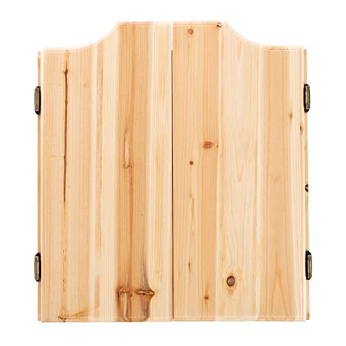 Solid Pine Dart Board Cabinet Set with Darts