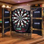 WIN.MAX Electronic Dart Board Soft Tip Dartboard Set LED Displays 3 Languges with Door