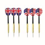 HoveBeaty Dart Board, Dart Game Set with 6 Metal Darts and Double-Sided Flocking Dartboard (18 Inches)