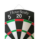 HoveBeaty Dart Board, Dart Game Set with 6 Metal Darts and Double-Sided Flocking Dartboard (18 Inches)