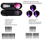 sanfeng Soft Tip Darts Set 20 Grams with Purple Aluminum Shafts Extra 50 Rubber O-Rings 30 Darts Plastic Tip 6 Standard Flights Slim Case for Electronic Dart Board
