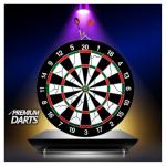 ULAKLU Flocking Dart Board Set,Double-Sided Dart Board with 12pcs Steel Tip Darts-Lightweight Bristle Dartboard-Multiplayer Party Games (15 inches)