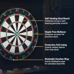 Winchester Steel Tip Dartboard Cabinet - Black Finish