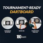 Winchester Steel Tip Dartboard Cabinet - Black Finish