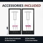 Winchester Steel Tip Dartboard Cabinet - Black Finish