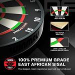 WINMAU Dart Board - Blade X Premium Bristle Dartboard - Pro Core Technology - Professional PDC Darts Board with Official Tournament Specifications - Ultra-Slim Angled Wiring - Includes Fusion Set