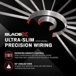 WINMAU Dart Board - Blade X Premium Bristle Dartboard - Pro Core Technology - Professional PDC Darts Board with Official Tournament Specifications - Ultra-Slim Angled Wiring - Includes Fusion Set