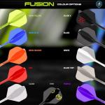 Winmau Darts Fusion Integrated Flight & Shaft System - No.2 Shape & Design - Blue Colour, Medium Length