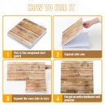 Hahafelt Felt Wood Grain Dart Board Wall Protectors Square Dart Board Backing Tiles Dartboard Backboard Cork Backboard Alternative(Burlywood,36 x 24 x 0.5 Inch)