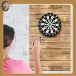 Hahafelt Felt Wood Grain Dart Board Wall Protectors Square Dart Board Backing Tiles Dartboard Backboard Cork Backboard Alternative(Burlywood,36 x 24 x 0.5 Inch)