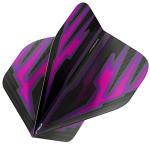 Red Dragon Darts Hardcore Radical Black & Purple Extra Thick Standard Dart Flights - 4 Sets Per Pack (12 Dart Flights in Total)