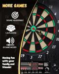 Yirinatek Electronic Dart Board, Decorative Dart Board Cabinet Set for Adults [12*Bronze Soft Tip Darts] [Cricket Game Mode]- Wooden Electric Dartboard Cabinet for Family Game Rooms - US Flag