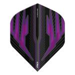 Red Dragon Darts Hardcore Radical Black & Purple Extra Thick Standard Dart Flights - 4 Sets Per Pack (12 Dart Flights in Total)