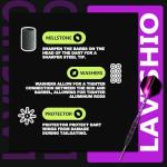 Lavishio Dart Metal Tip Set 3 Aluminum Dart Shafts Steel Tip Dart Set Professional Darts Steel Tip Set + Extra 3 Dart Flights 3 Replace Plastic Shafts (Black Purple)