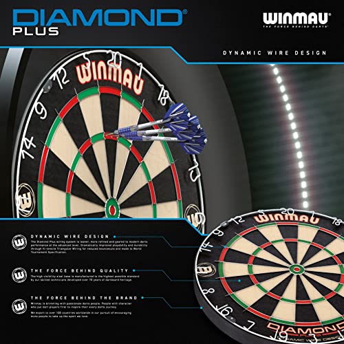 WINMAU Diamond Plus Bristle Dartboard for Tournaments